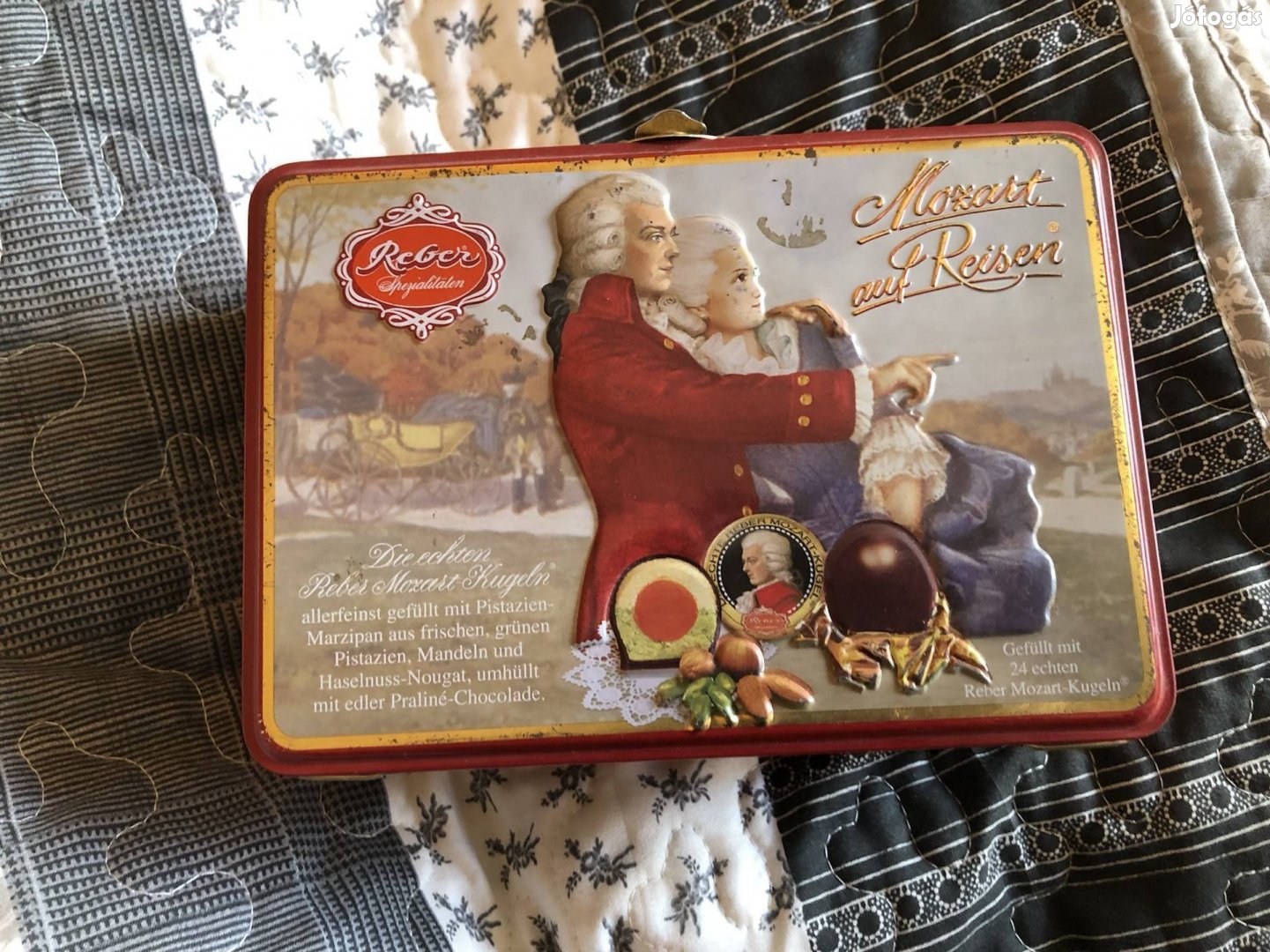 Mozart kugel süteményes doboz, fémdoboz 4500 Ft :Lenti