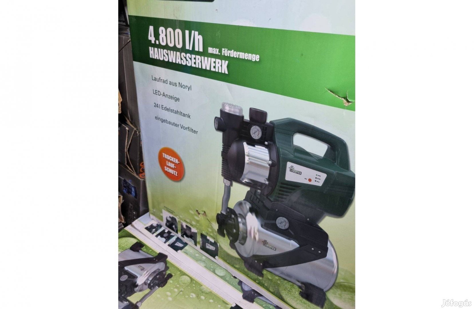 Mr. Gardener 4800-as házi vízmű, 1400W-os vízszivattyúval hidrofor