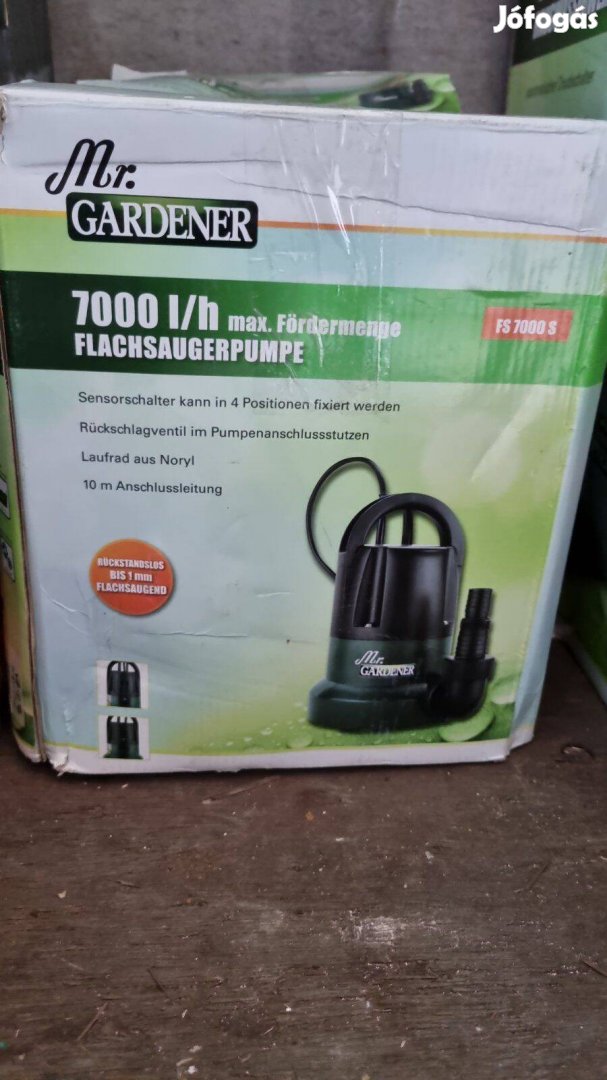 Mr. Gardener lapos szivattyú, búvárszivattyú 7000L/h teljesítménnel