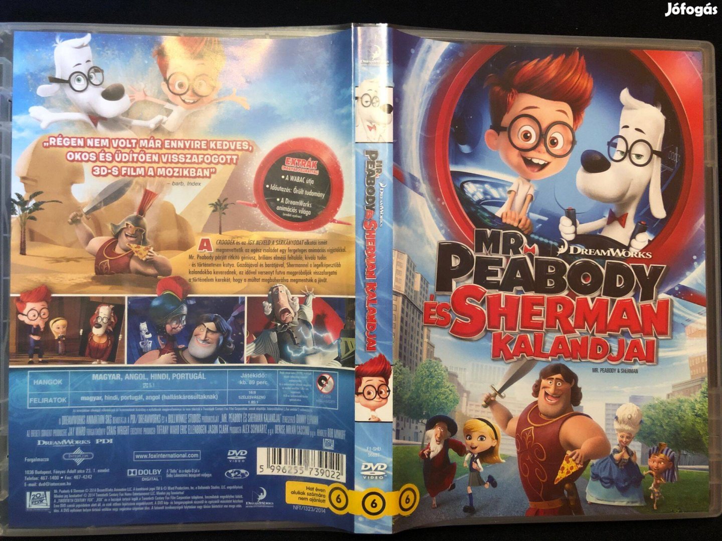 Mr. Peabody és Sherman kalandjai (karcmentes) DVD
