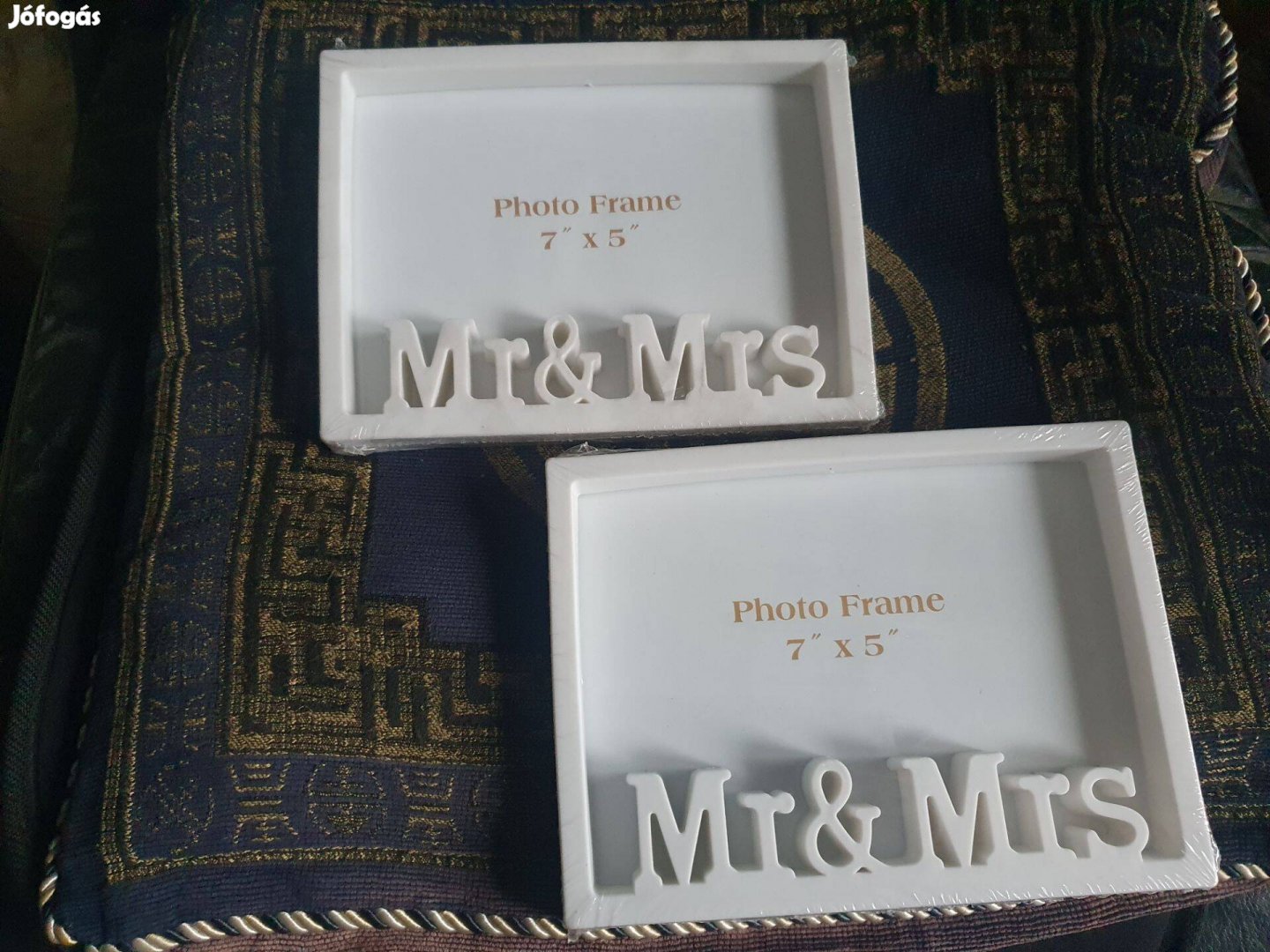 Mr & Mrs 3 D képkeret - új, celofános