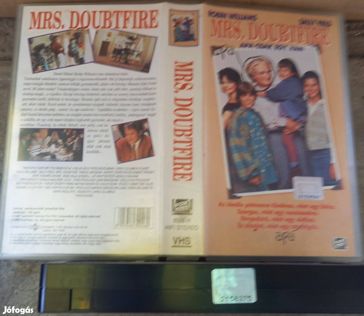 Mrs Doubtfire - vígjáték vhs - Robin Williams