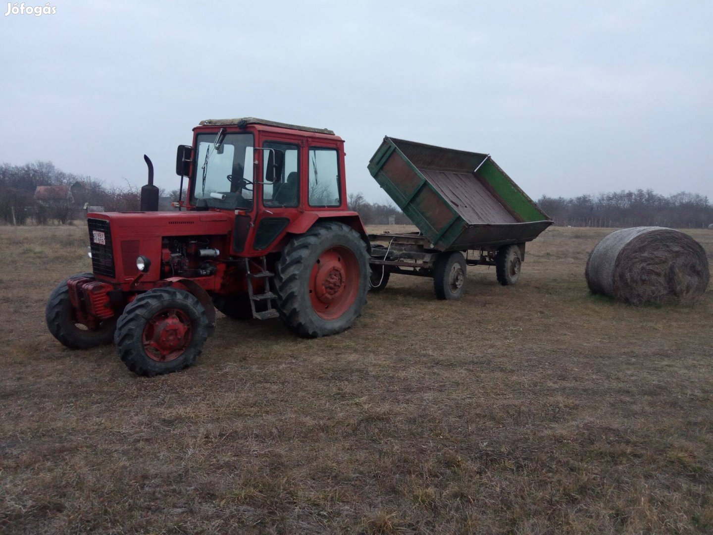 Mtz82 6.5tonnás 2oldarra billenős potkocsival érvényes műszakival