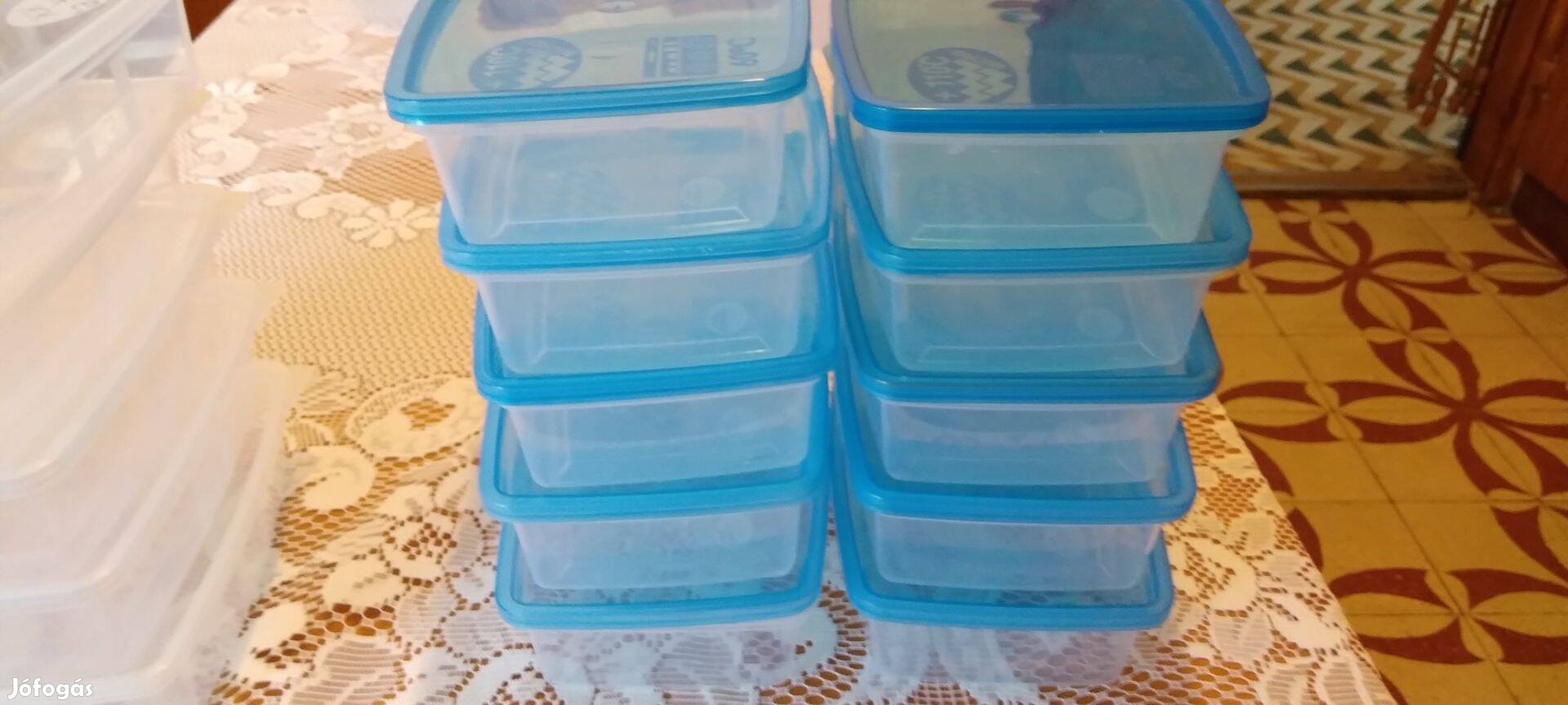 Müanyag 0.5l-es ételesdobozok egyszer használt tiszta állapotban eladó