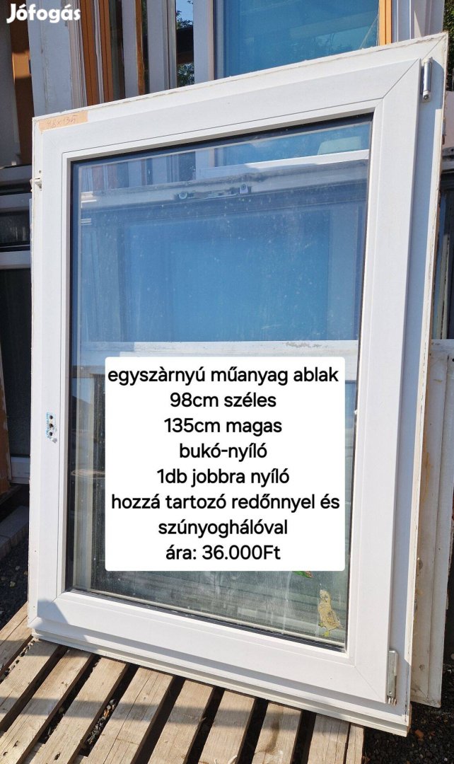 Műanyag ablak 98*135