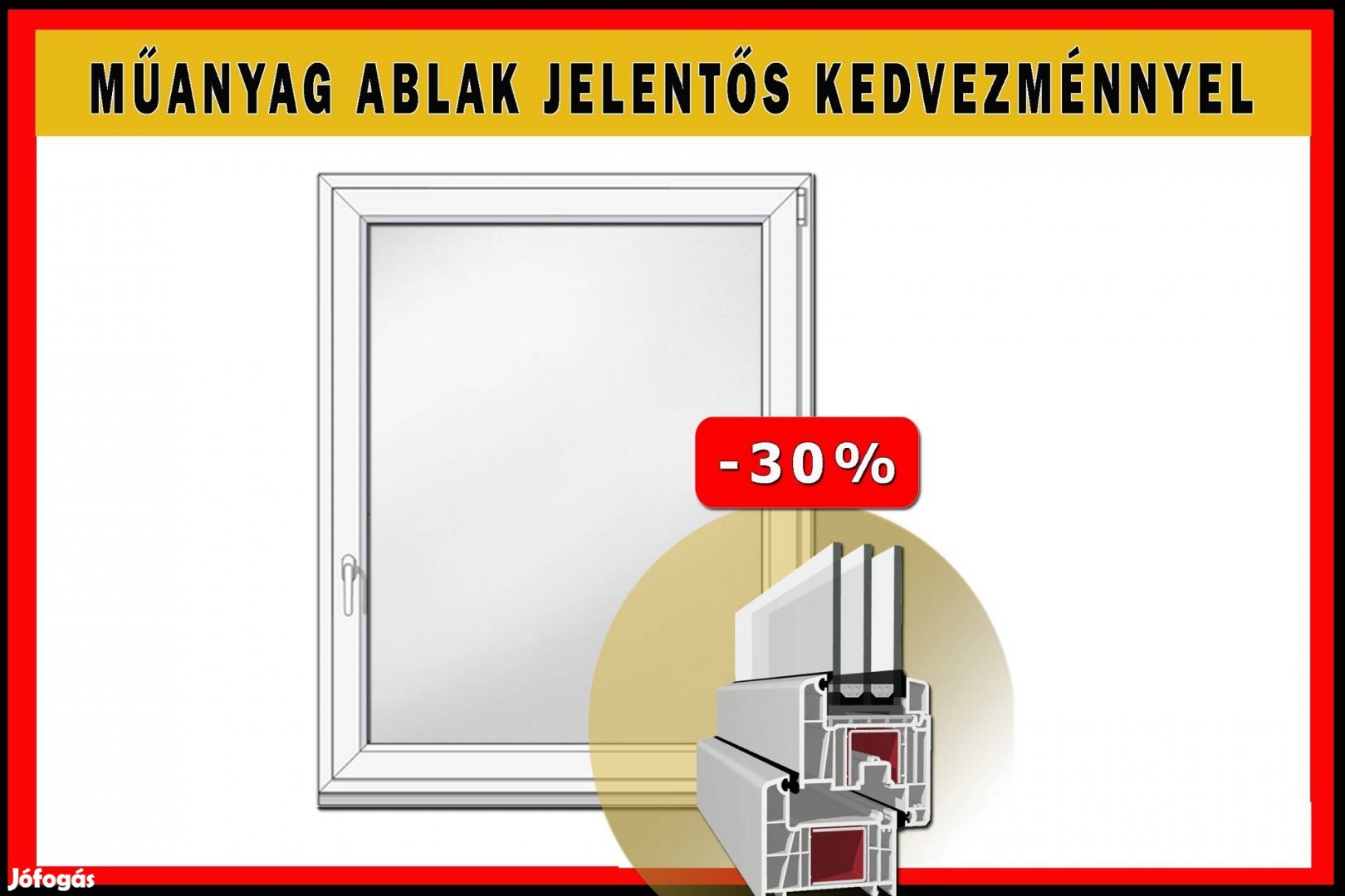 Műanyag ablak jelentős kedvezménnyel