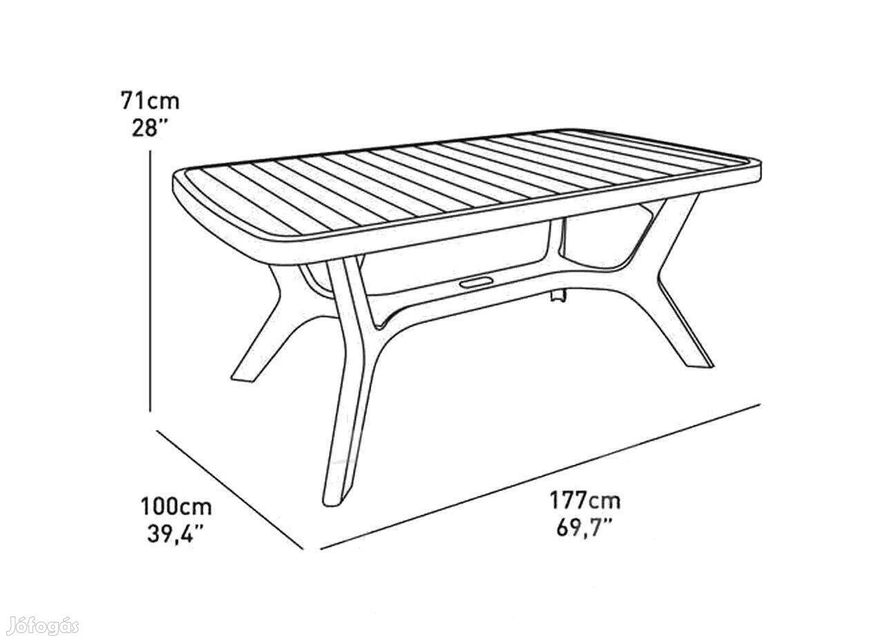 Műanyag asztal Allibert Baltimore cappuccino 228343 raktáron maradt