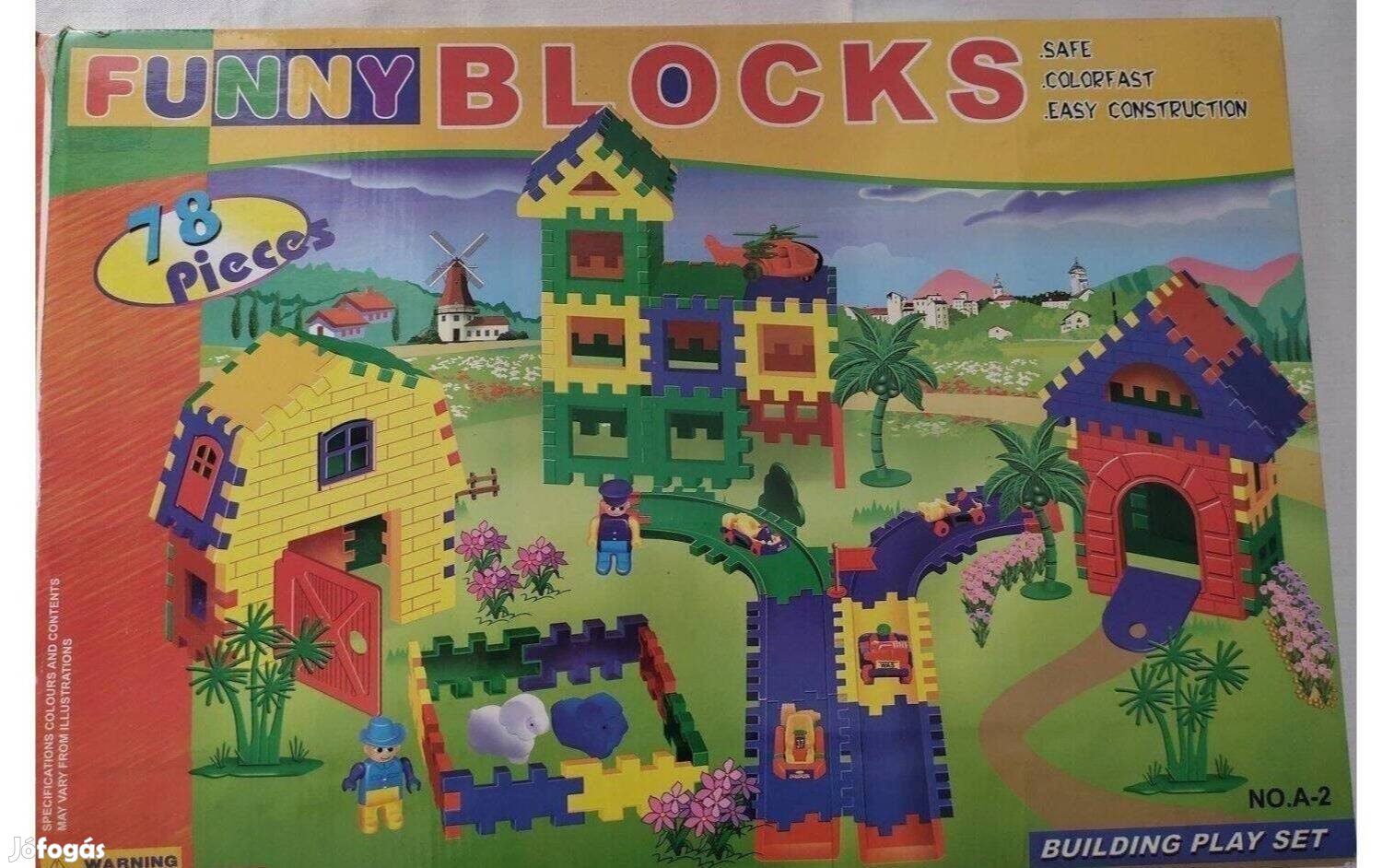 Műanyag építő játék 78 darabos