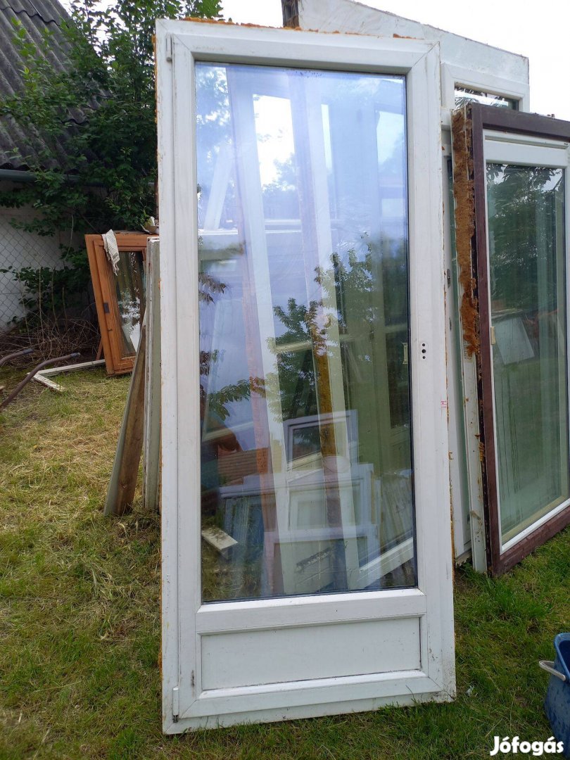 Műanyag erkély terasz ajtó 97 cm x 227 cm