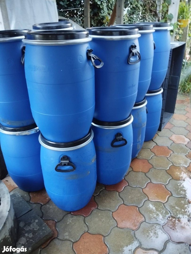 Műanyag hordó, 120L, mézes, cefrés, savanyúságos 