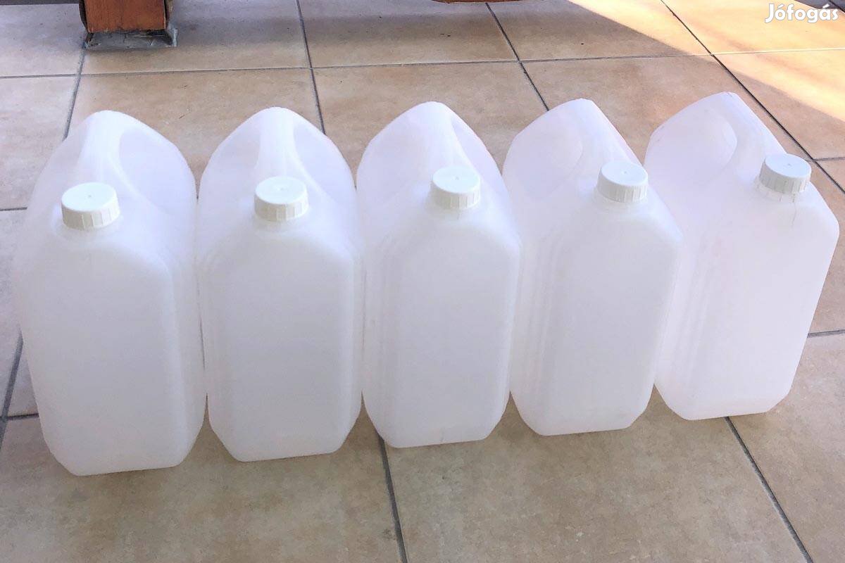 Műanyag kanna 5 liter - 5 literes műanyagkanna tároló víztároló edény