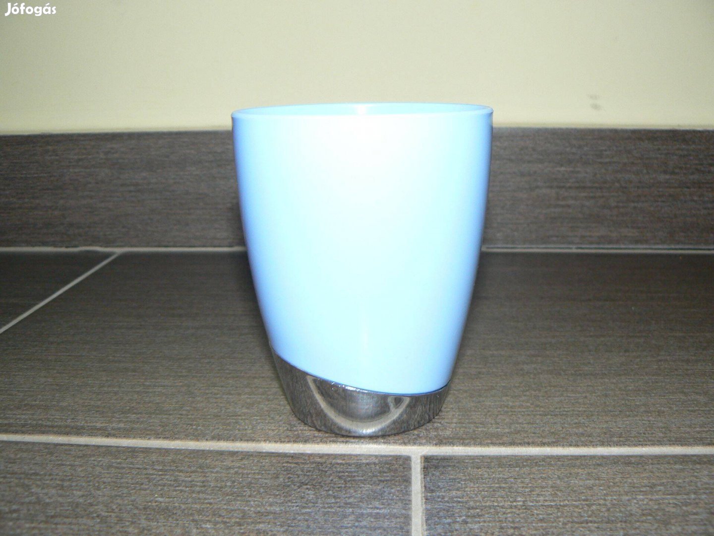 Műanyag kék fürdőszobai dekor pohár