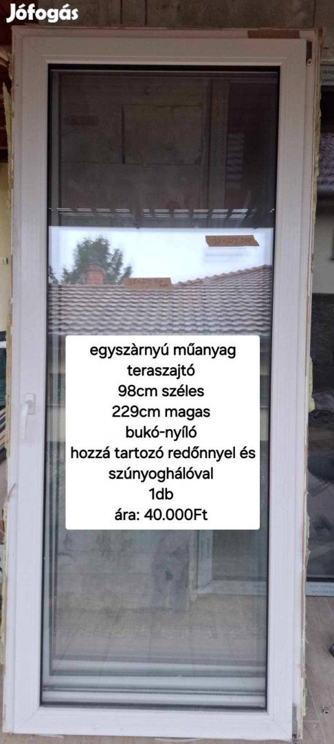 Műanyag teraszajtó/teraszfal