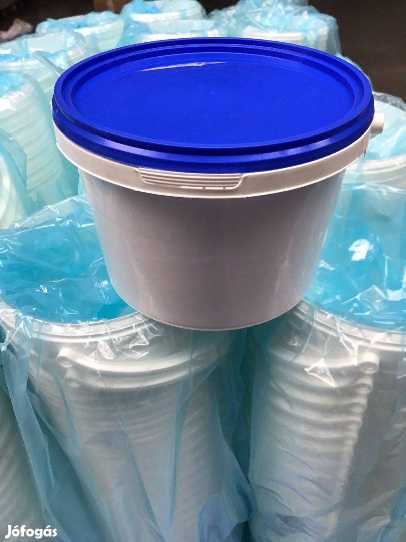 Műanyag vödör visszazárható fedéllel 3l-es Új! 570db