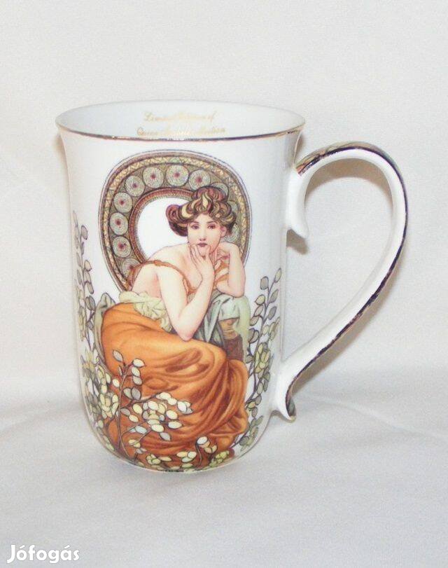 Mucha porcelán bögre