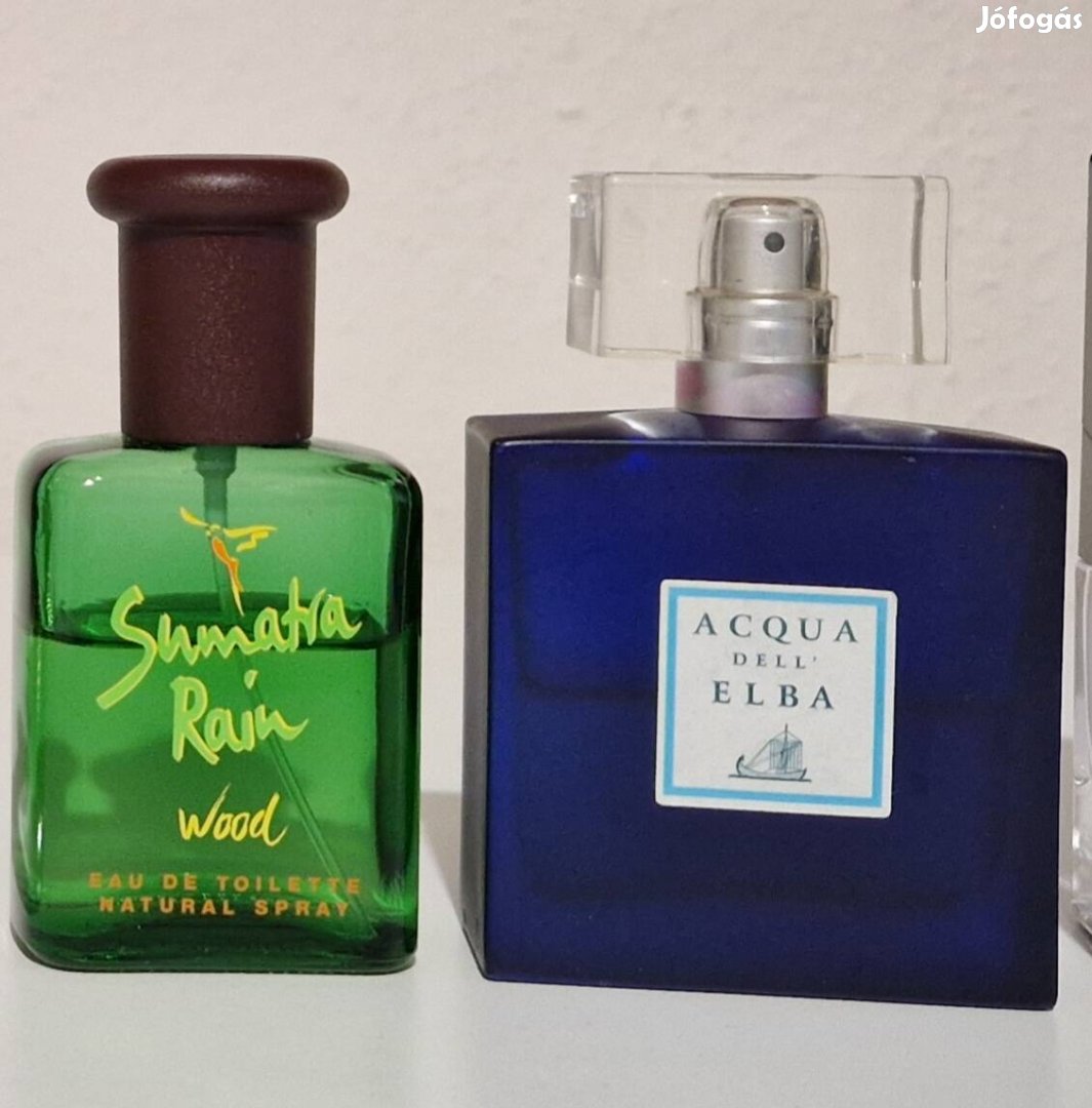Muelhens Sumatra Rain Wood és Acqua dell'Elba Blu férfi parfüm