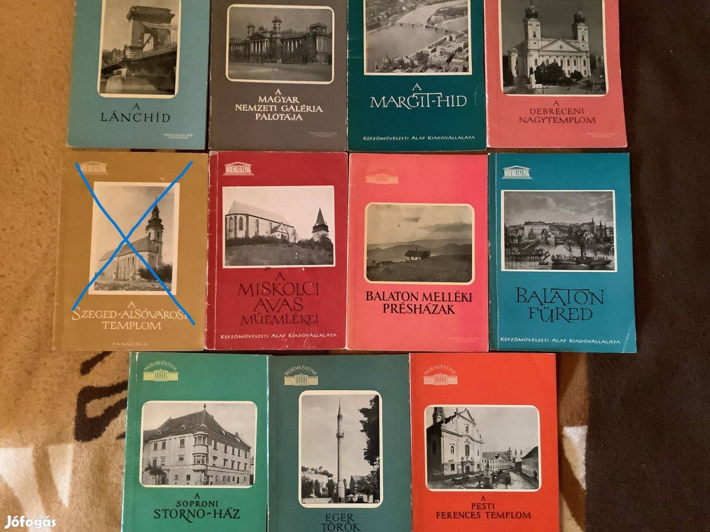 Műemlékeink sorozat 10 kötete egyben 2000 Ft