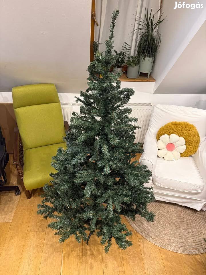 Műfenyő Nordmann 180-150-120-90 cm magas, talppal, sötétzöld, élethű,