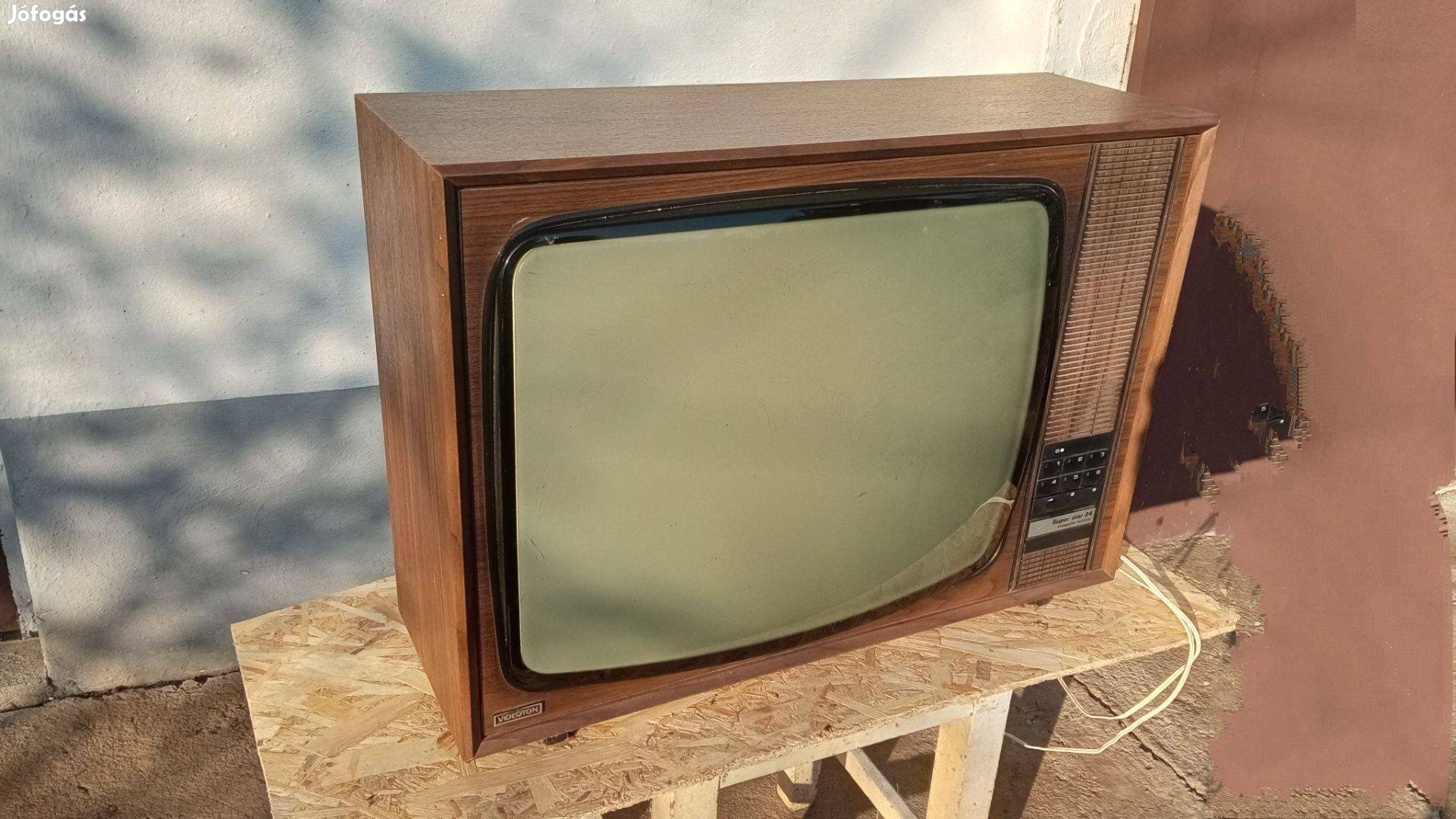 Működőképes régi Videoton TA 5301 Super star 24 fekete fehér tv tévé