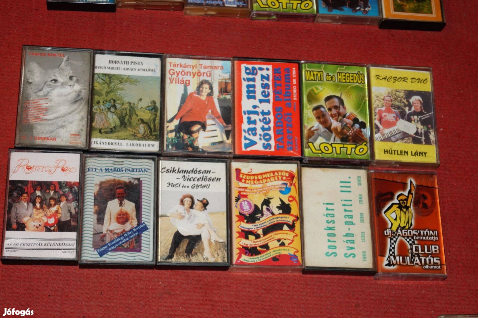 Mulatós kazetták 12 db egyben olcsón