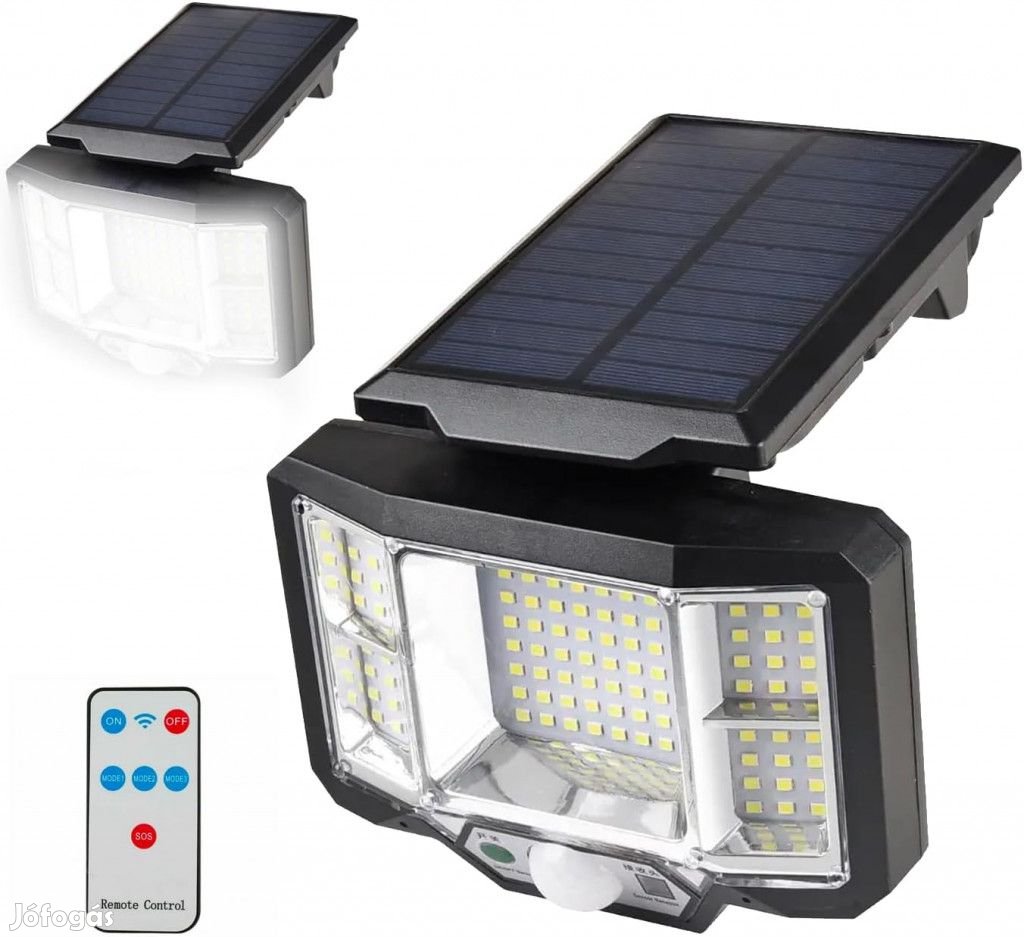 Mulin BL-JB-2168 napelemes mozgásérzékelős LED lámpa - 97 SMD LED, IP