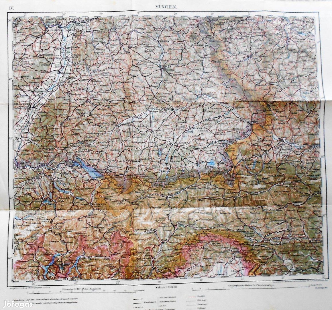 München környéke régi térkép 1911