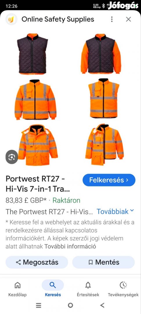 Munkaruha Portwest 7in1 XXL méret eladó 