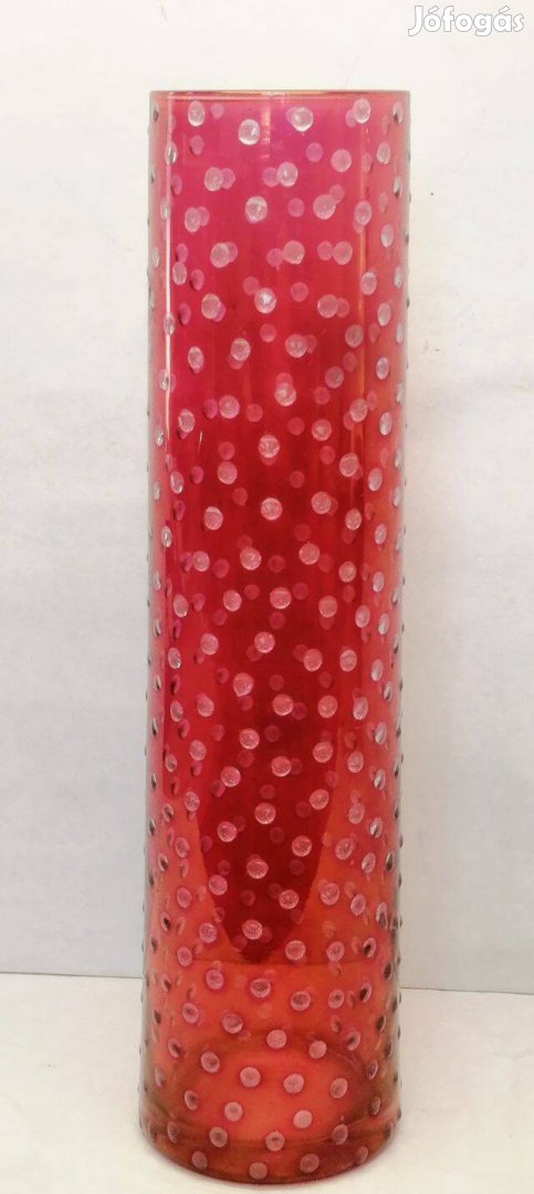 Muránói buborékos falú fúvott váza esőcsepp mintázattal Olaszországból