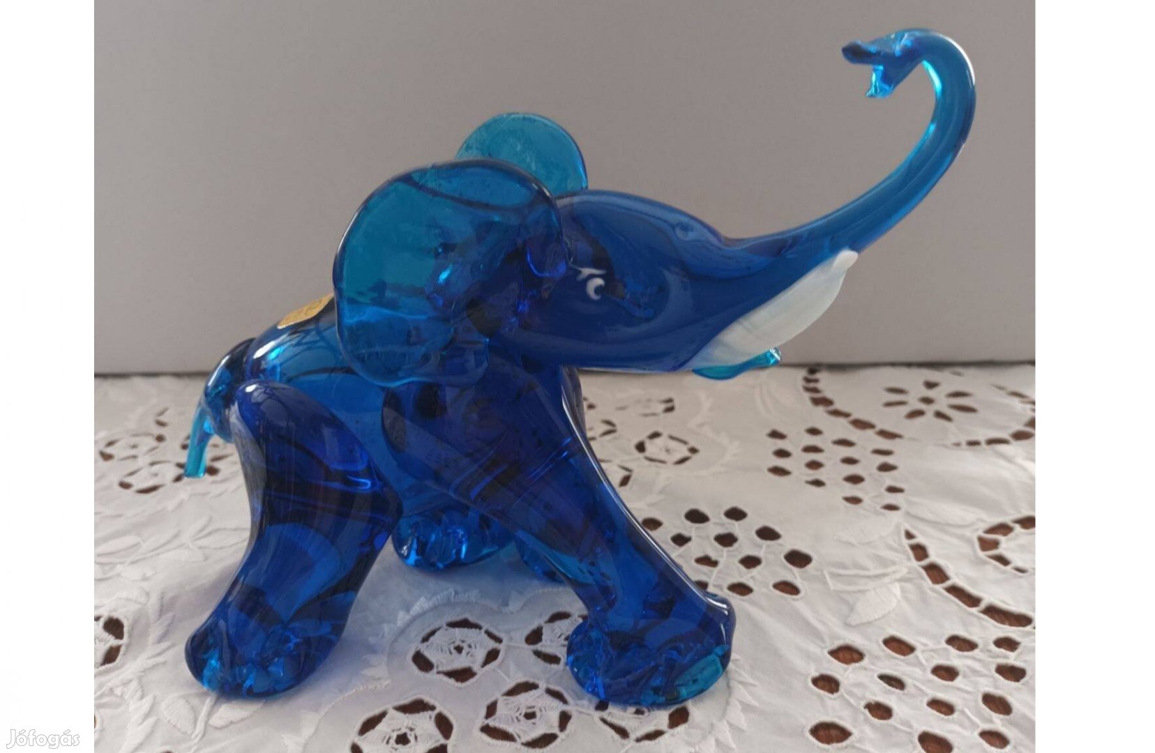 Muránoi kék kis elefánt