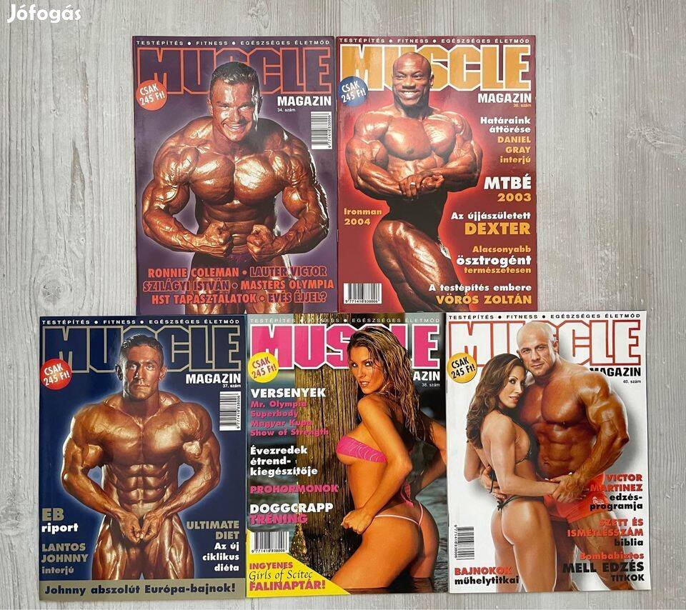 Muscle magazin (5db) testépítés, sport