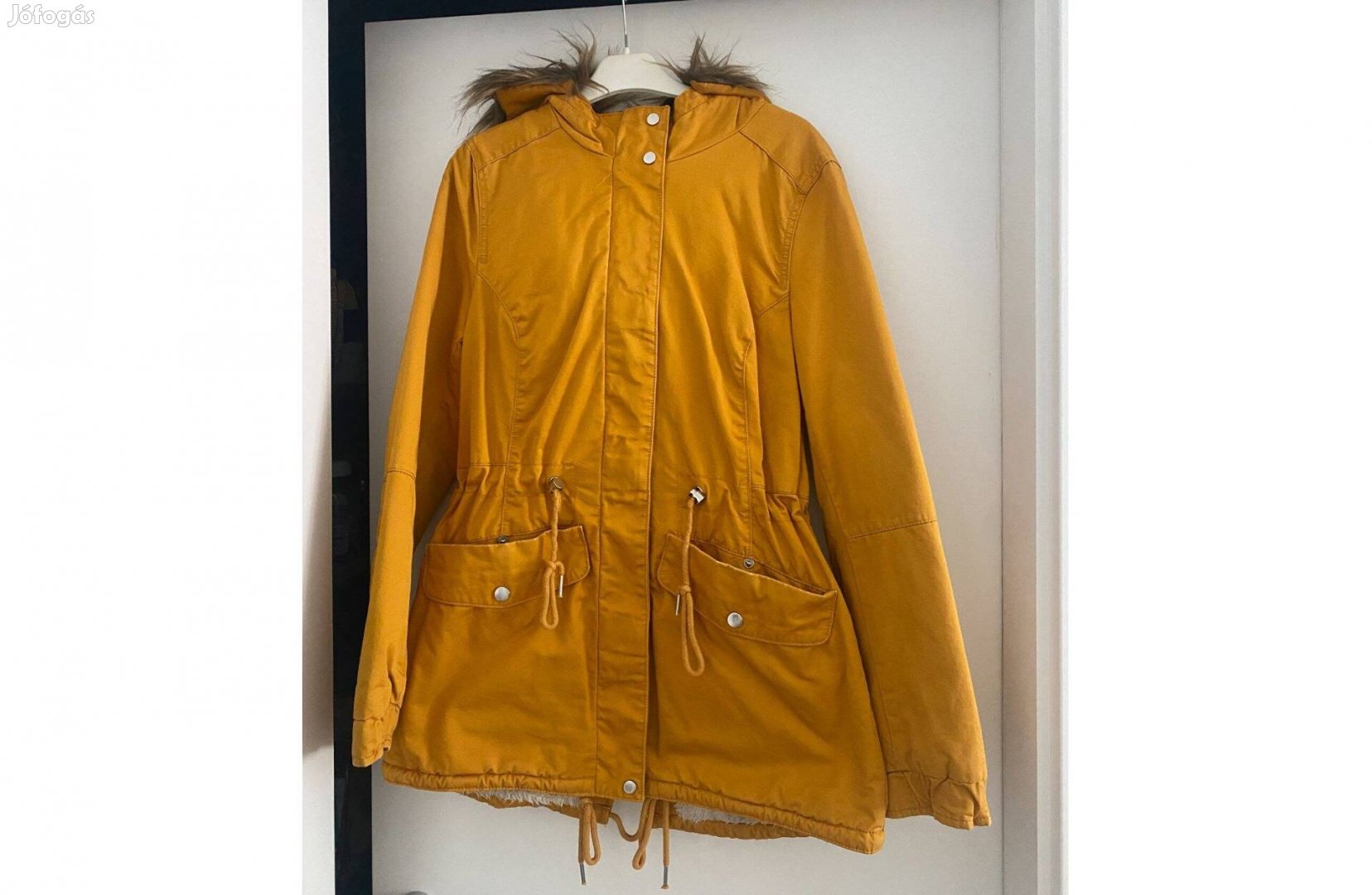 Mustársárga kabát, H&M, 38