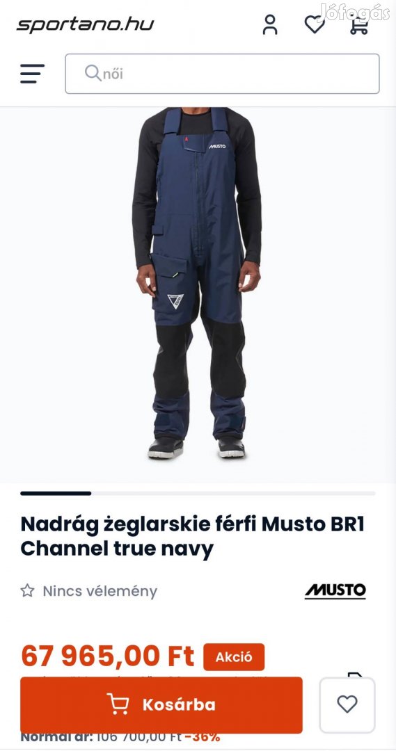 Musto Br1 vitorlás kabát és nadrág