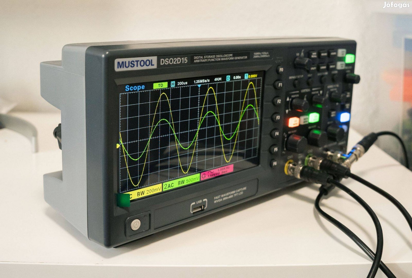 Mustool - Hantek DSO2D15 2x150MHz digitális oszcilloszkóp