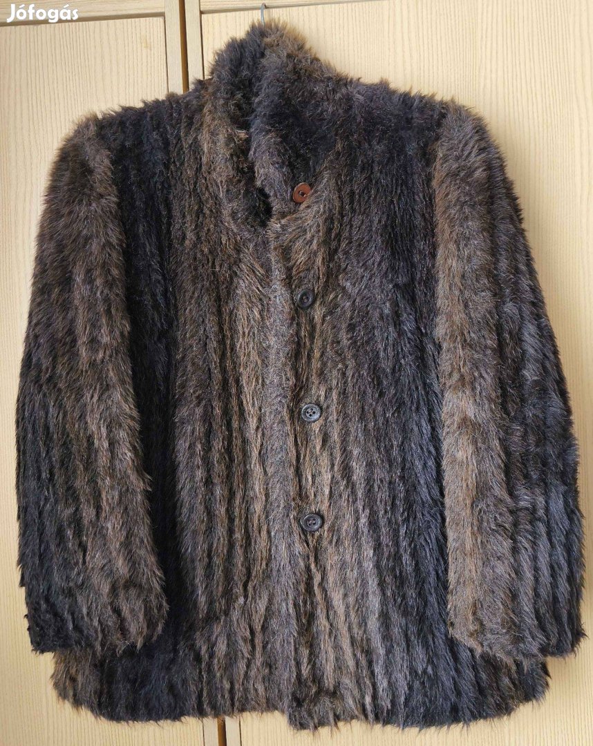 Műszörme bunda, női, rövid, használt