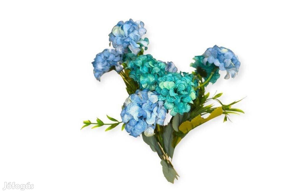 Művirágcsokor kék hortenziával 37 cm