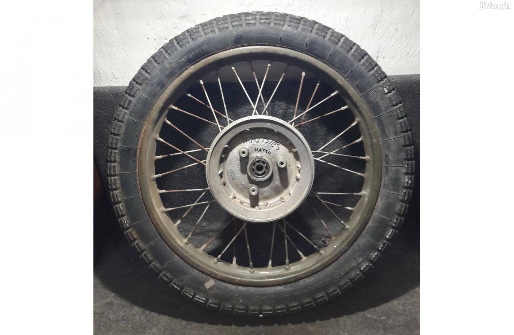 Mz Ts Es ETs 125 150 komplett katonai hátsó kerék 19 coll