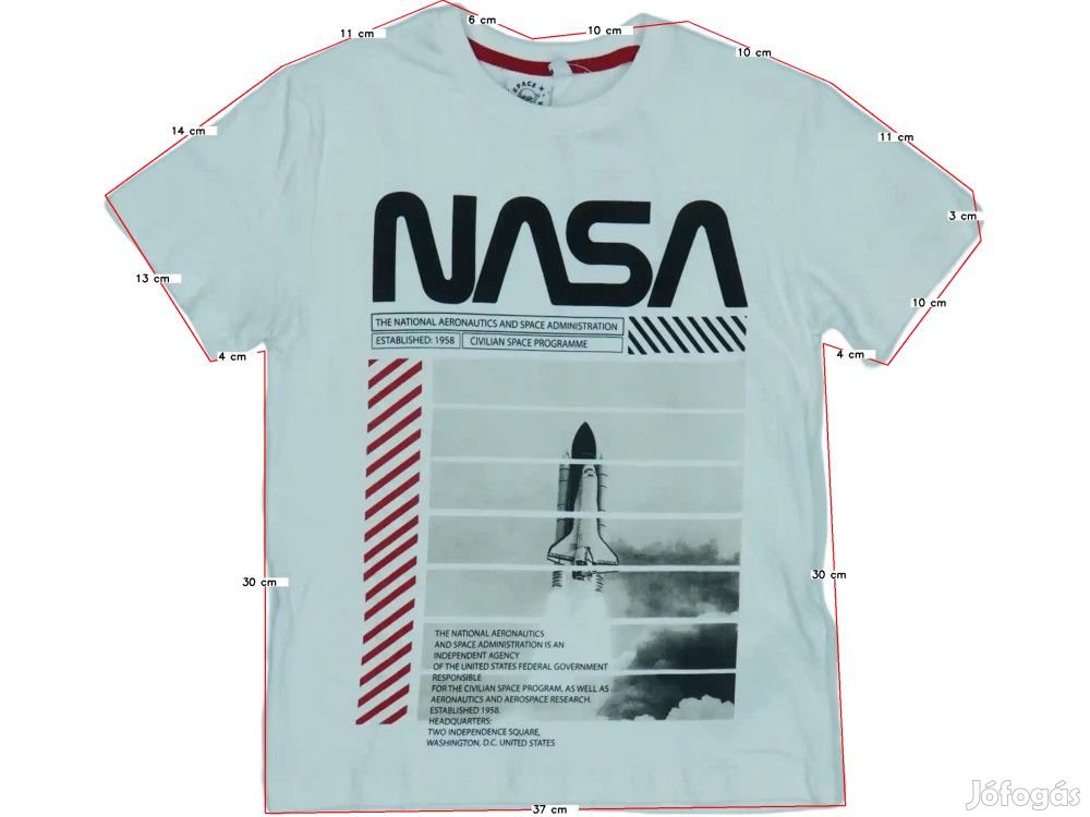 NASA Új (címkés) Fiú Póló (Méret: 128)