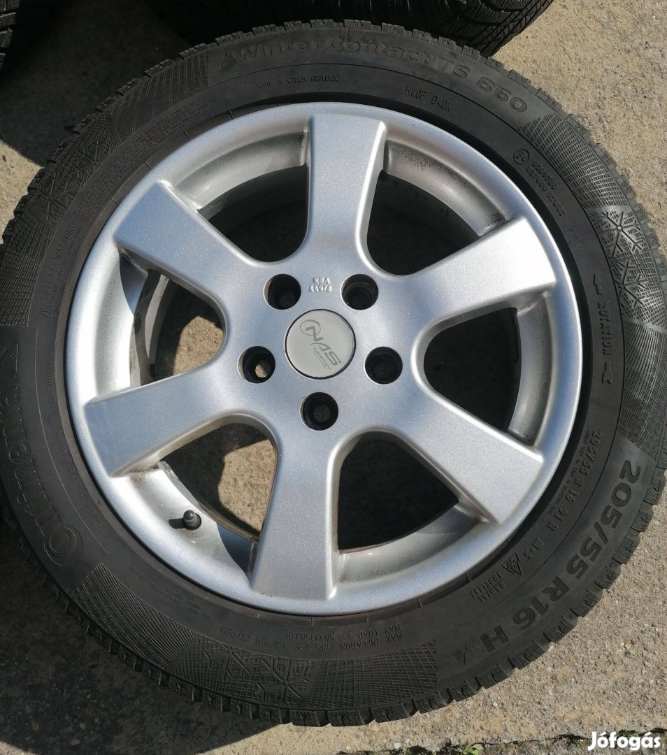 NAS 6,5Jx16 felni 205/55 téli gumival eladó