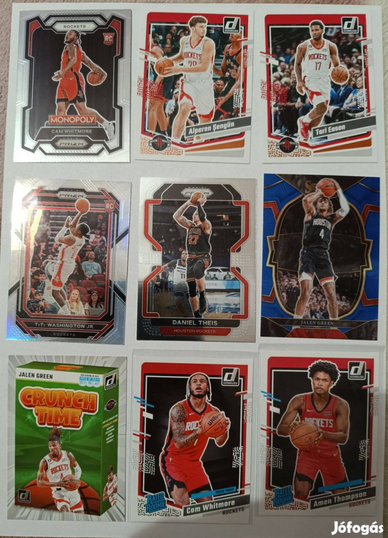NBA kosaras kártya(Rockets) - 9 db