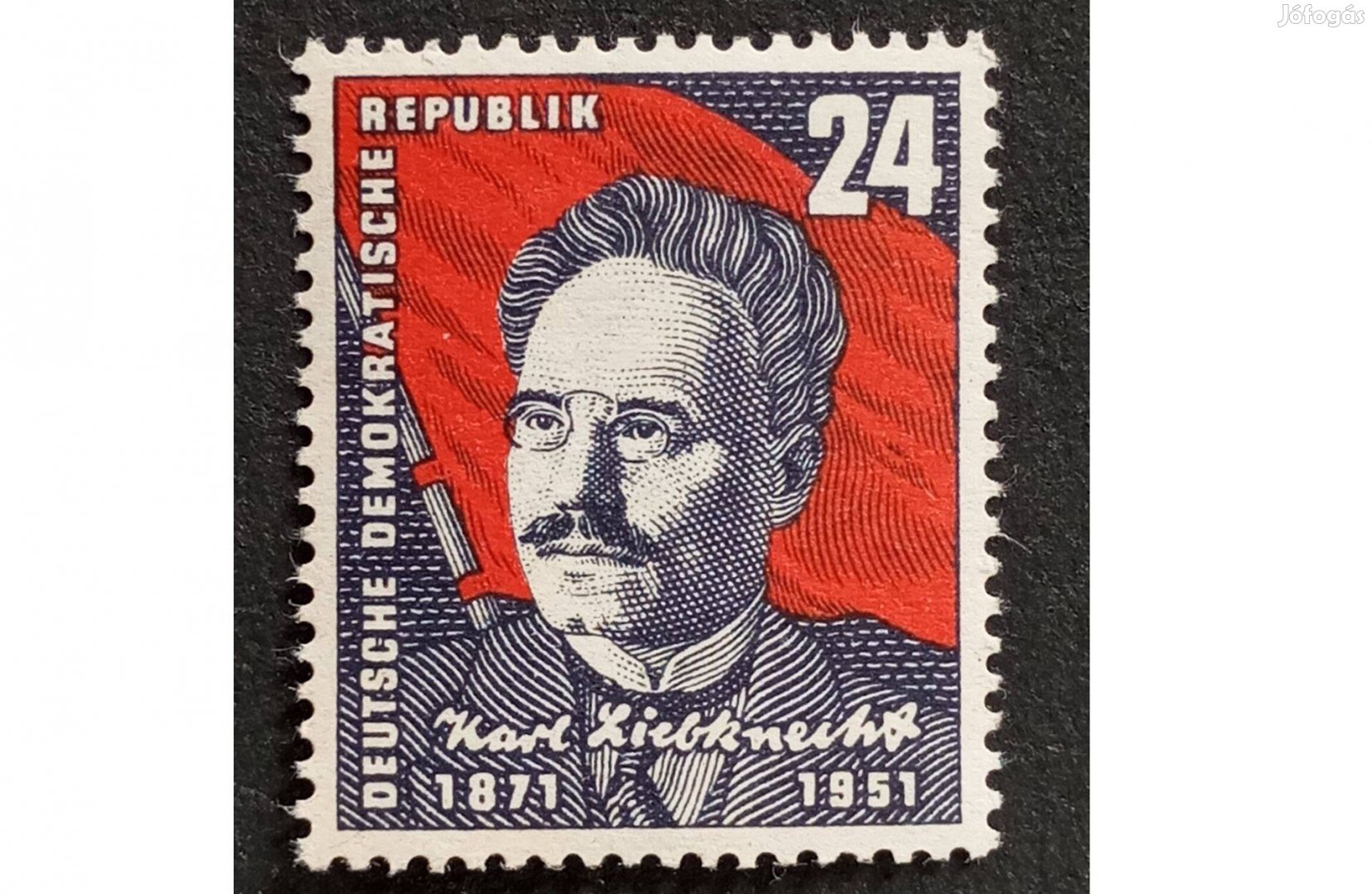 NDK DDR 1951 Karl Liebknecht postatiszta bélyeg Mi.294