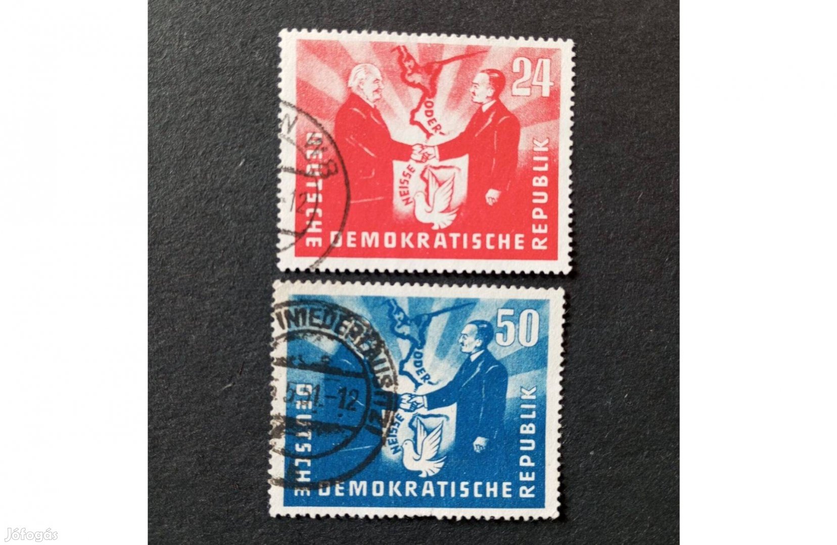 NDK DDR 1951 Oder-Neisse vonal Szerződés Lengyelország és Kelet-Néme