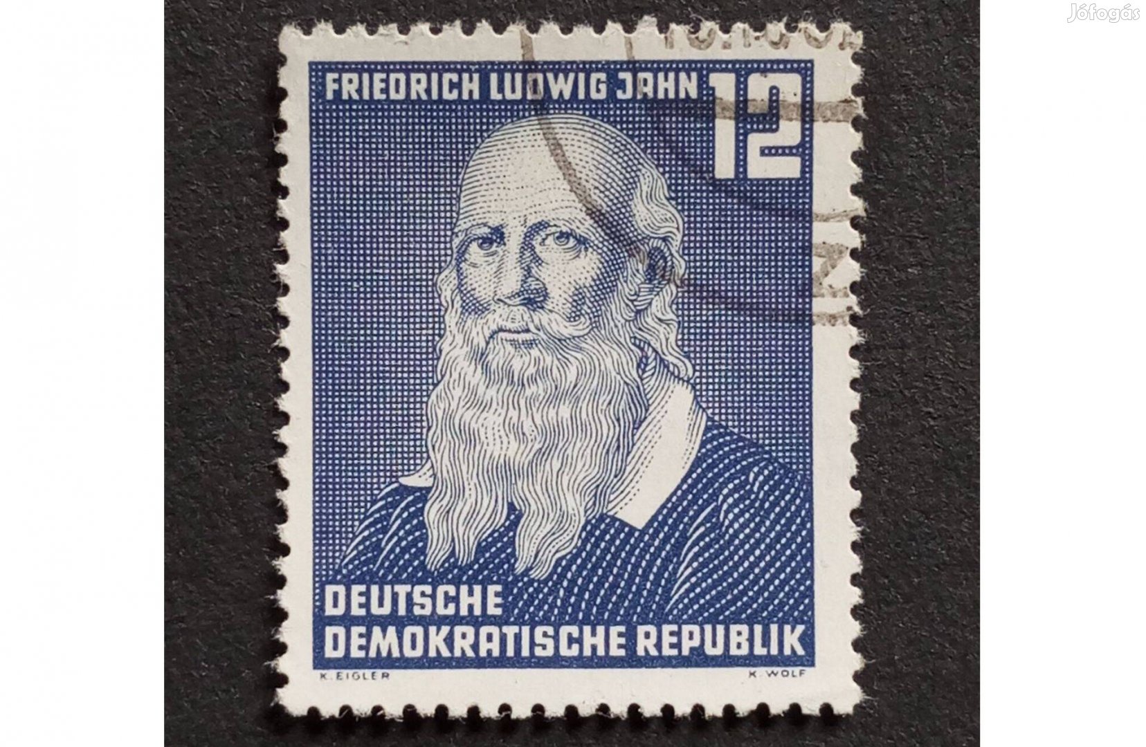 NDK DDR 1952 Friedrich Ludwig Jahn halálának 100. évfordulója bélyeg