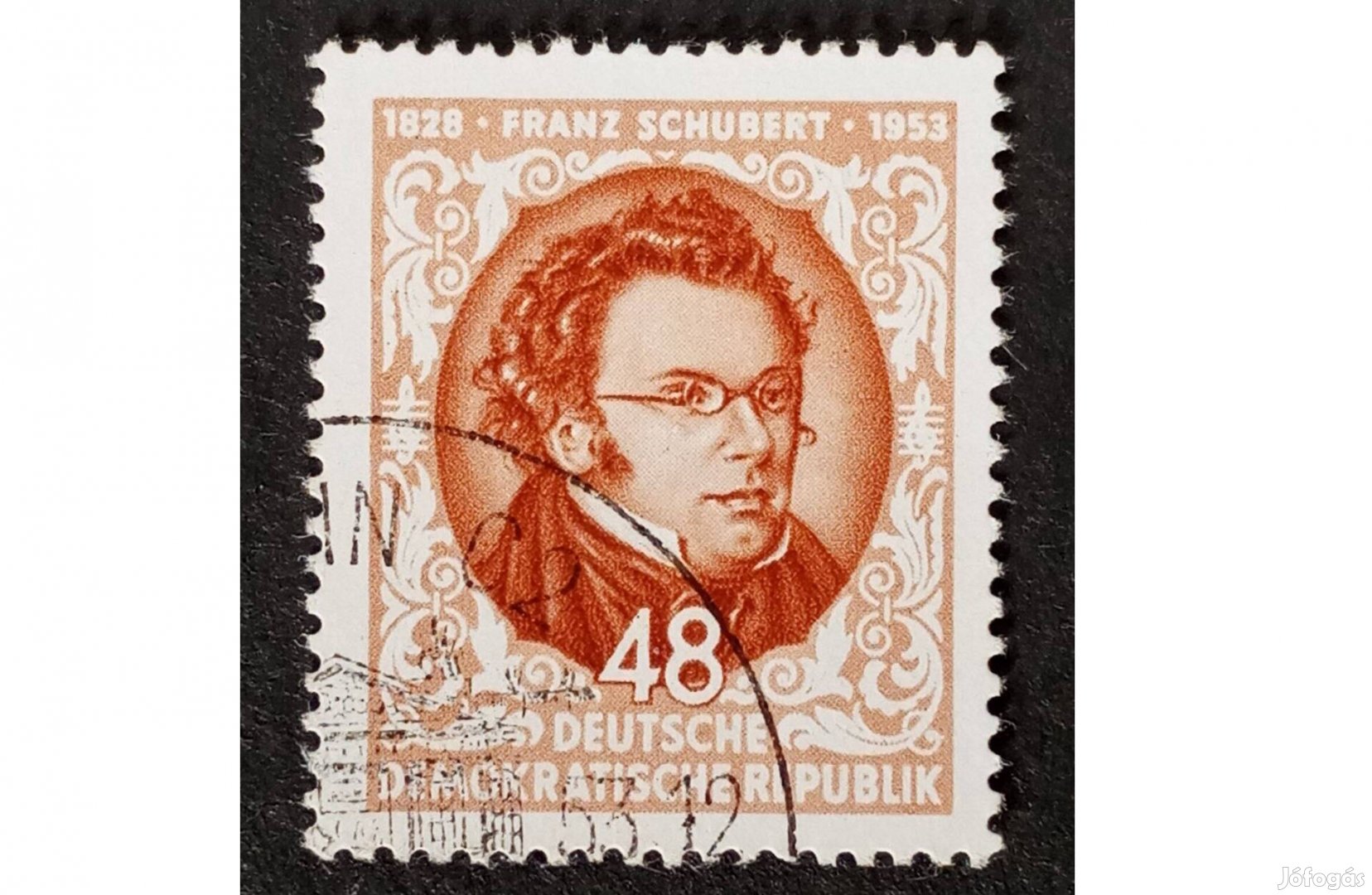 NDK DDR 1953 Franz Schubert halálának 125. évfordulója bélyeg