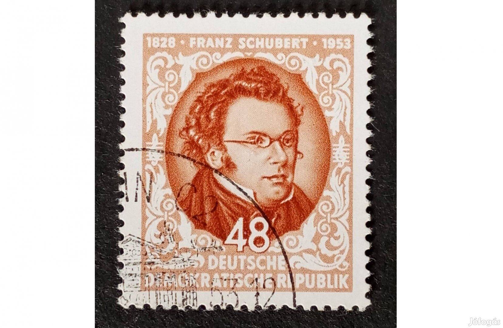 NDK DDR 1953 Franz Schubert halálának 125. évfordulója bélyeg