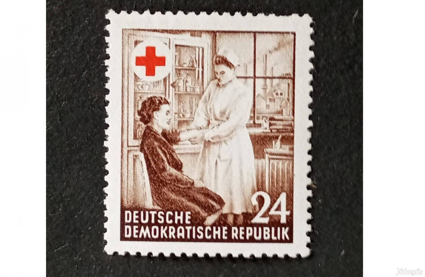 NDK DDR 1953 Vöröskereszt postatiszta bélyeg 1953 Red Cross