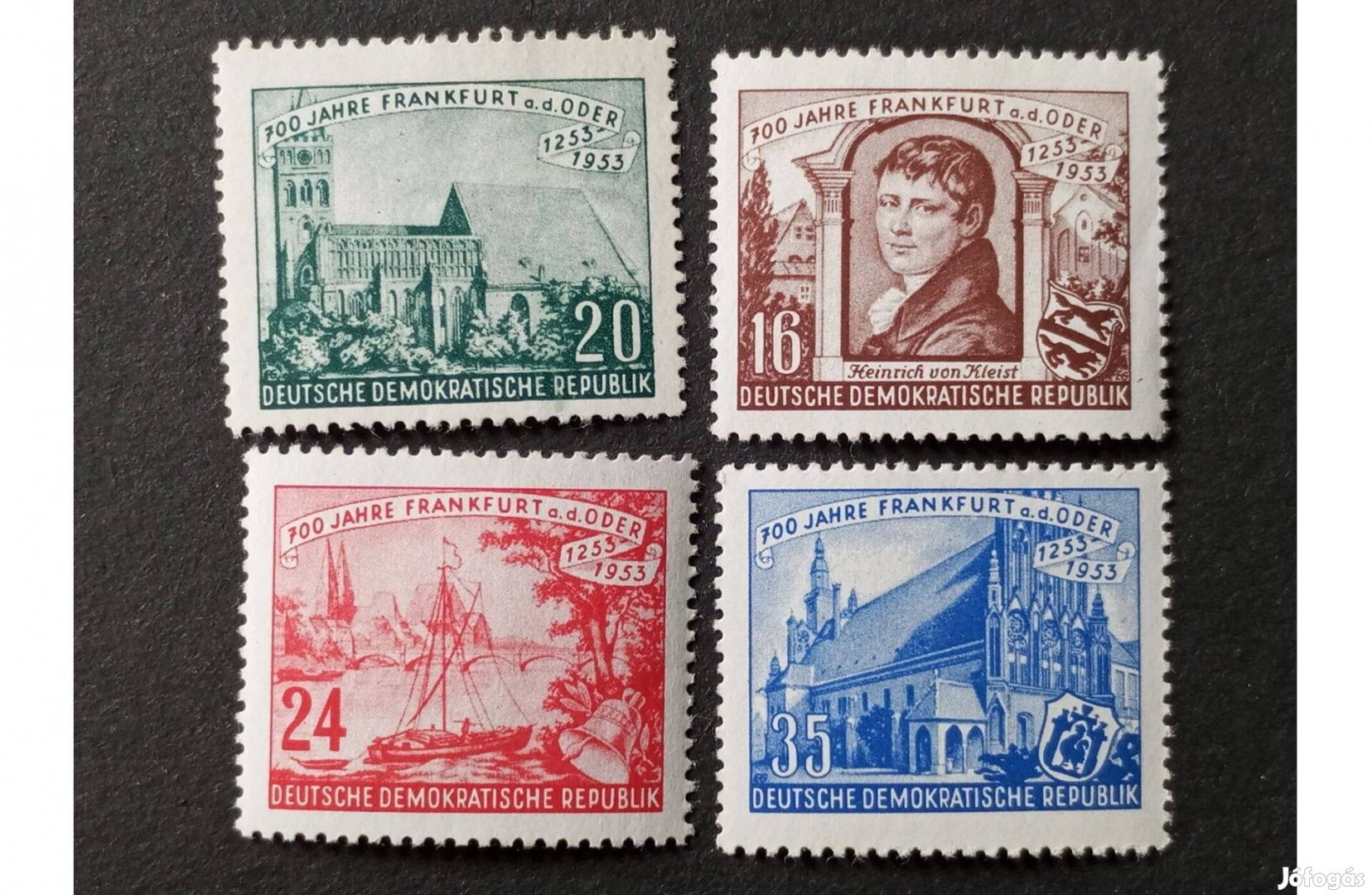 NDK DDR komplett postatiszta bélyeg sor 1953 Frankfurt és Odera 700. é