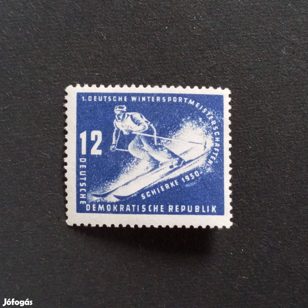 NDK DDR postatiszta bélyeg 1950 A téli sportok bajnoksága