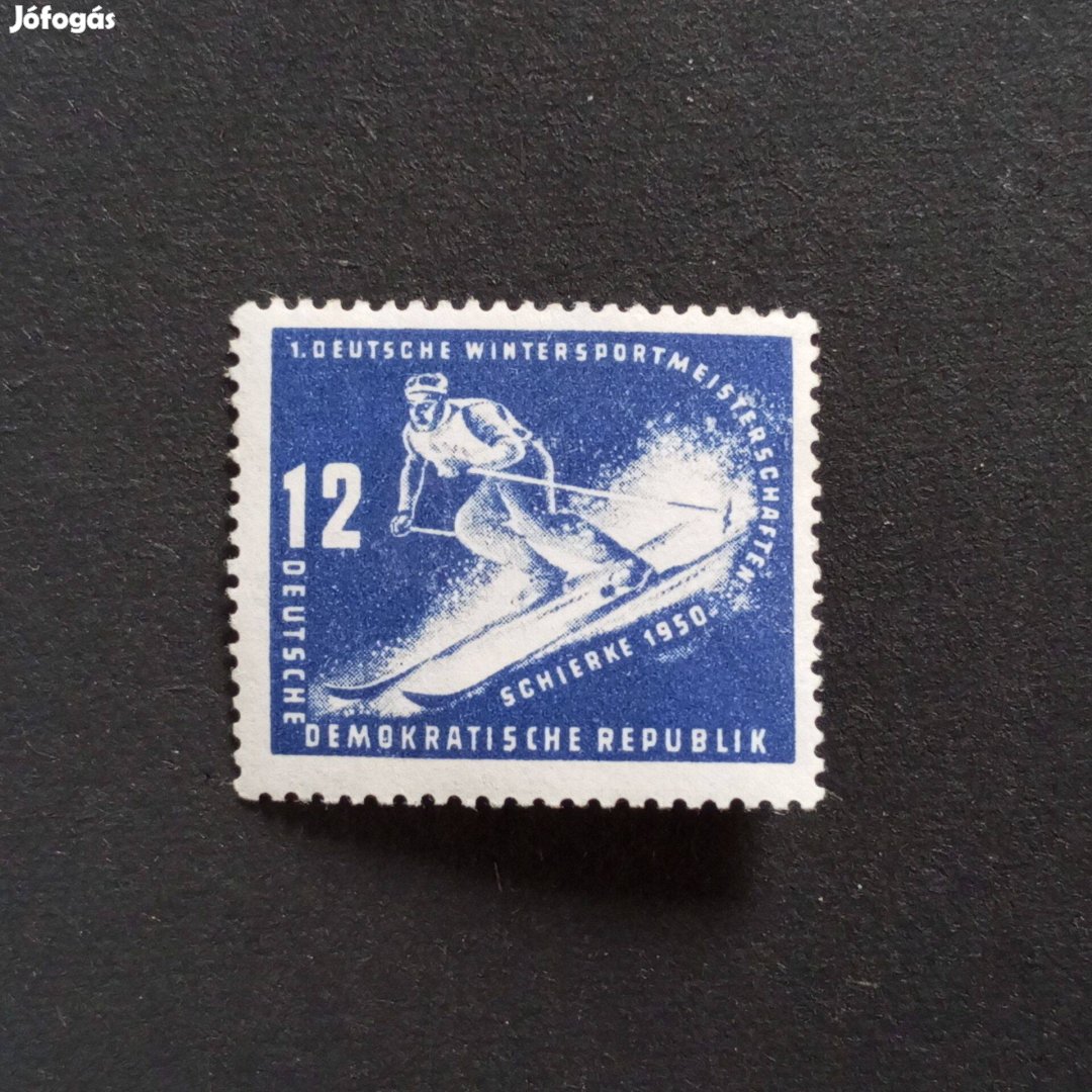 NDK DDR postatiszta bélyeg 1950 A téli sportok bajnoksága