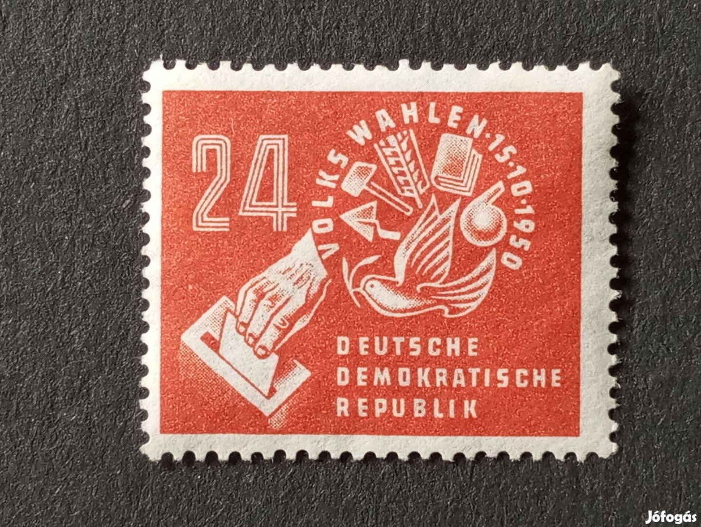 NDK DDR postatiszta bélyeg 1950-es népválasztás Mi275 1950 Popular Ele