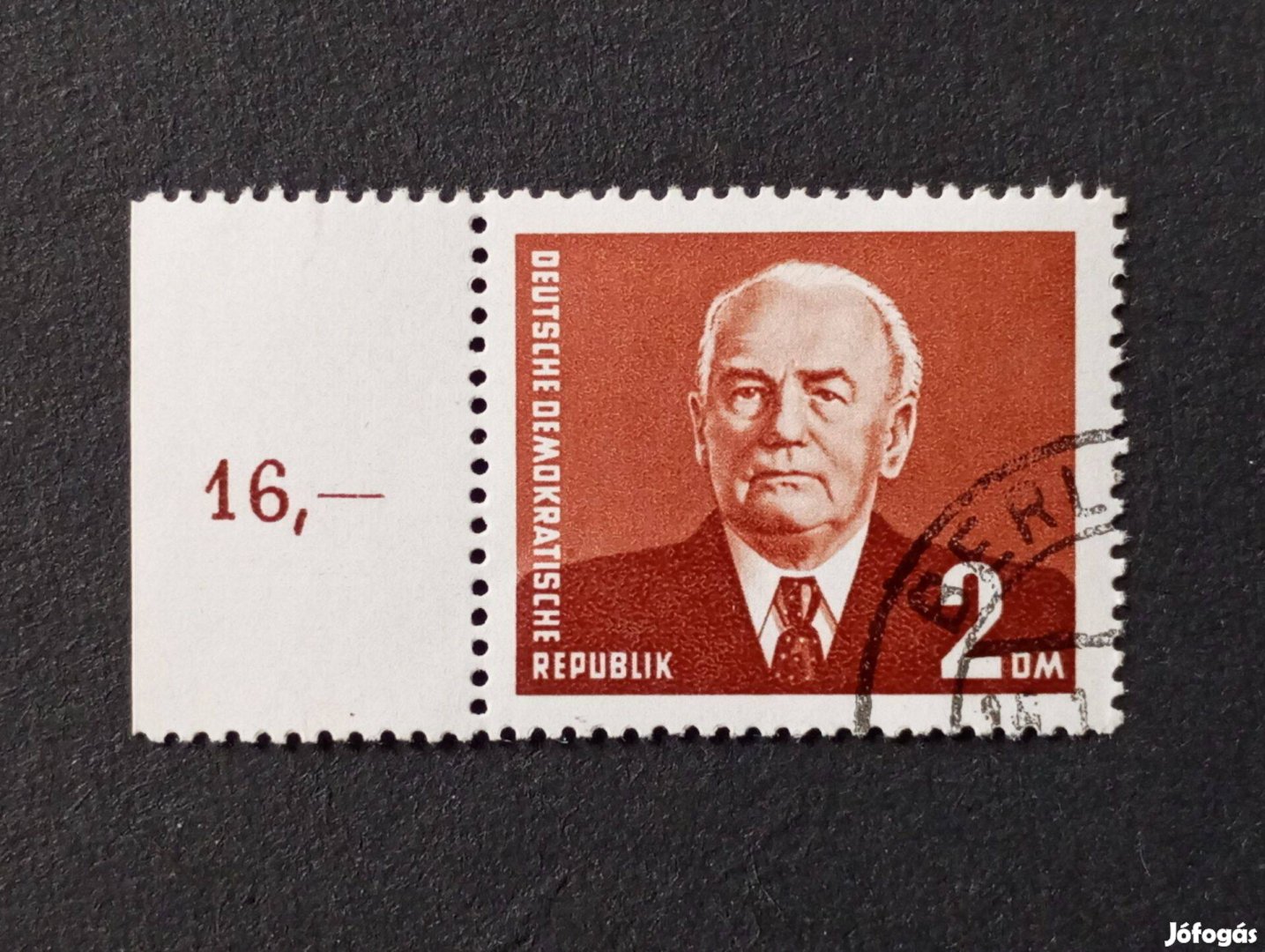 NDK DDR postatiszta bélyeg szívességi pecséttel Mi. 326 1952-1953